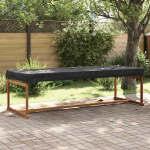 Stalo uždengimas Paprastas Juoda 262 x 102 x 15 cm audinys