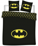 Dvigulė, karali&scaron;ko dydžio antklodės užvalkalas &bdquo;Batman&ldquo; 240&ndash;220 cm, 63 x 63 cm, mikropluo&scaron;to