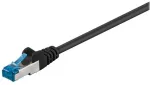 Wentronic Goobay CAT 6a tinklo kabelis, S/FTP (PiMF), juodas, 3 m &ndash; LSZH be halogenų, varis (93787)