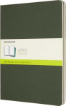 Moleskine Moleskine Labai didelis paprastas užra&scaron;ų sąsiuvinis mirtų žalios spalvos (3 vnt. rinkinys)