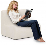 Promotions Grindų sofa-fotelis, 84x82x69 cm, smėlio spalvos, veliūro apmu&scaron;alas
