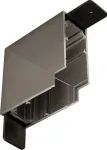 Pavir&scaron;inio magnetinės sistemos ZAMBELIS bėgelio vertikalus kampinis sujungimas, tamsaus sidabro sp., 48V, 2082NCK-C1
