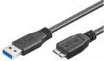 USB kabelis Goobay USB-A - mikroUSB 1,8 m juodasis (95026)