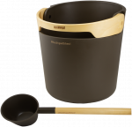 HARVIA Helmi pirties kibirėlio ir samčio rinkinys, tamsiai rudas