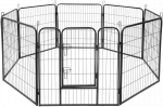 Modułowy kojec &scaron;uniui, plieninė zagroda, dydis L, 8 paneli 80x80 cm , REBEL ANIMALS