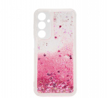 iLike Samsung Galaxy A15 Silikoninis dėklas Vanduo Glitter Rožinė