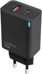 Maxlife MXTC-09-45AC GaN PD QC charger 1x USB-C 1x USB 45W juodas