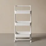 Ikonka Virtuvinis vežimėlis 3 lygių su ratukais, 37 x 43 x 89 cm