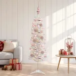 Dirbtinė siaura kalėdinė eglutė su žaisliuku 150 cm 150 LED