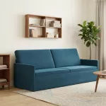 3 vietų sofa Mėlyna 220 x 81 x 82 cm Aksomas