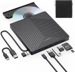 ORIGBELIE i&scaron;orinis CD/DVD įra&scaron;ymo įrenginys USB 3.0, USB-C, 8x DVD, BT669