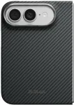 Dėklas PITAKA Edge Case MagSafe do iPhone Duo juoda-pilka