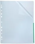 Signaliniai aplankai, Bantex A4, 120 &micro;m, nupret, žalia, pakuotė su 100 vnt.