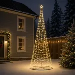 LED spiralinė Kalėdų eglutė su pagrindu EKENAS 400 cm 588 LED