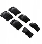 Aero Pačiūžų apsaugos 3x2 keliai alkūnės delnai Fit Juodas dydis Xl