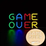 Neoninė led lempa game over usb dekoracija plexi multicolor