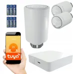 3x Elektroninė termostatinė galvutė Smart + Zigbee 3.0 Tuya Wifi vartai