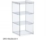 Mini vitrina 40x20x10cm i&scaron; 3mm plexi ant prekystalio lentynos spintelės kolekcijoms