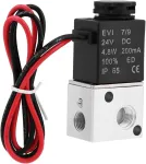Akozon solenoidinis oro vožtuvas, 3v1-06 Dc 12v/24v 3 krypčių 2 padėčių 1/8" Bsp normaliai uždarytas pneumatinis solenoidinis oro vožtuvas (dydis: Dc24v)