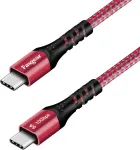 Fasgear usb c į type c kabelis, usb 3.1 type c gen 2 greito įkrovimo kabelis, 100w 20v/5a maitinimo &scaron;altinis, 10gbps duomenų perdavimas, 4k@60hz vaizdo i&scaron;vestis, suderinamas su type c įrenginiais (0.5m, raudonas)