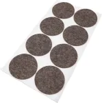 Adsamm&reg; 8 x vilnoniai baldų slystukai, skersmuo 60 mm, melange ruda /apvalūs, 3 mm storio lipnūs mink&scaron;ti veltinio slystukai pagaminti i&scaron; veltinio