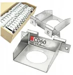 Cd60 vienpusis skersinis jungiklis gipso kartono profiliams, cinkuotas, 100 vnt.