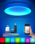 Matane i&scaron;manusis led lubinis &scaron;viestuvas rgb spalvą keičiantis reguliuojamas, 24 w lubinis &scaron;viestuvas su programėlės valdymu, 3000 k - 6500 k lempos suderinamos su alexa, paauglių kambariui, svetainei, miegamajam, vaikų kambariui