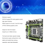 Pagrindinė plok&scaron;tė Bewinner lga 2011 ddr3 desktop motininė plok&scaron;tė, x79 micro atx motininė plok&scaron;tė su 128gb, 6xusb2.0 2xsata2.0 1xsata3.0, pciex16, pcie m.2, lga 2011 x79 kompiuterio motininė plok&scaron;tė