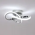 Toolight Tealight led lubinis &scaron;viestuvas modernus sidabro spalvos sietynas 30w 6500k svetainei