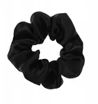 &Scaron;ilkinė plaukų gumelė Almania, &scaron;ilkinė scrunchie - juoda