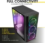 Empire Gaming Diamond Pc dėklas, Atx bok&scaron;tas, Argb ventiliatoriai