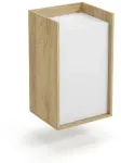MOBIUS cabinet 1D color: hikora oak/baltas