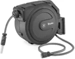 Automatinė žarnos ritė Bradas Baltas LINE su laistymo žarna 1/2" - 25 m ir priedais