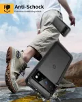Lanhiem dėklas, skirtas google pixel 8 pro, ip68 vandeniui atsparus mobiliojo telefono dėklas google 8 pro 360 laipsnių apsauginis dėklas, atsparus smūgiams, dulkėms, sniegui, lauko &scaron;arvuotas dėklas su įmontuota ekrano apsauga