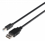 USB 2.0 kabelis DELTACO USB-A male - USB-B male, LSZH, 2m, juodas / USB-218S-LSZH