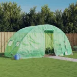 &Scaron;iltnamis su plieno rėmu, žalios spalvos, 5x2x2,3m, 10m&sup2;