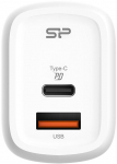 Silicon Power pakrovėjas USB-C/USB QM25 30W, baltas