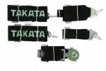 Takata Replica 5 ta&scaron;kų 3 colių juodi sportiniai saugos diržai