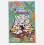 Tiger Tribe 3D spalvinimo rinkinys su flomasteriais "Laukiniai gyvūnai"