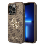 Dėklas GUESS GUHCP15L4L4GBBB IPHONE 15 PRO 6.1 "BRONZE/BROWN HARDCASE 4G BIG METAL LOGO