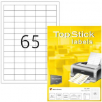 Herma Etiketter TopStick 38,1x21,2 mm hvid - (100 ark x 65 stk.)