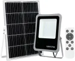 100W LED prožektorius su saulės baterija BARES, pilkas, 4000K
