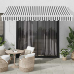 Automatinė i&scaron;traukiama markizė, antracito ir balta, 350x250cm