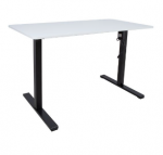 Reguliuojamo auk&scaron;čio darbo stalas ERGO LIGHT su 1 varikliu 120x60cm, juoda/balta
