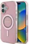 Guess IML Rhinestones MagSafe - dėklas skirtas Apple iPhone 16 Plus Rožinė