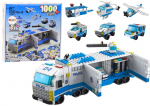 Lean Toys Policijos sunkvežimio konstruktorius, 6in1, 1000 detalių