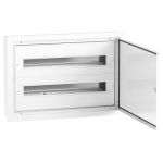Elektro Plast 9.224 Modulinis paskirstymo skydas 2x24 įleidžiamas, IP54, DARP-48, aliuminio durys, baltos spalvos 9.224