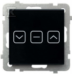 Ospel Ospel Sonata Touch ŁPD-7RS/M/32 roleto jutiklinis jungiklis su ap&scaron;vietimu 10AX 230V juodas stiklas