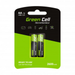 Green Cell AKUMULATORKI Žalias Cell 2x AA HR6 2600mAh GR05
