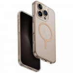 Uniq Clario Magclick įkrovimo dėklas, skirtas iPhone 16 Pro &ndash; skaidrus auksinis